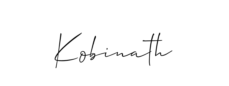 Kobinath stylish signature style. Best Handwritten Sign (Allison_Script) for my name. Handwritten Signature Collection Ideas for my name Kobinath. Kobinath signature style 2 images and pictures png