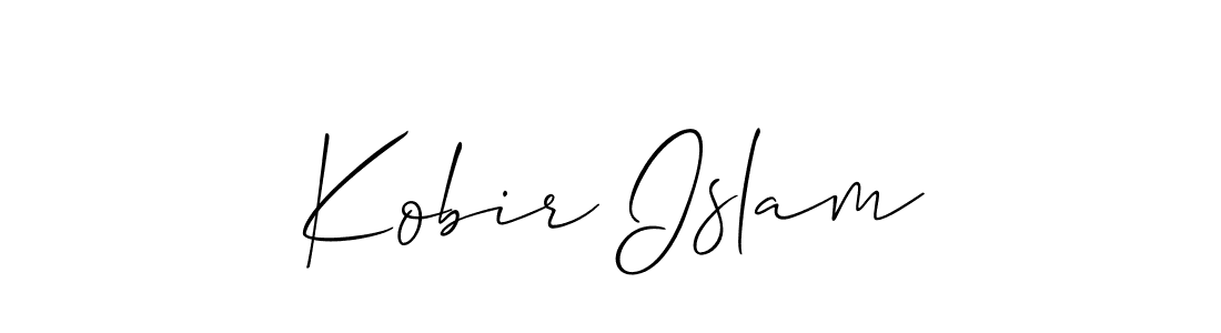 Create a beautiful signature design for name Kobir Islam. With this signature (Allison_Script) fonts, you can make a handwritten signature for free. Kobir Islam signature style 2 images and pictures png