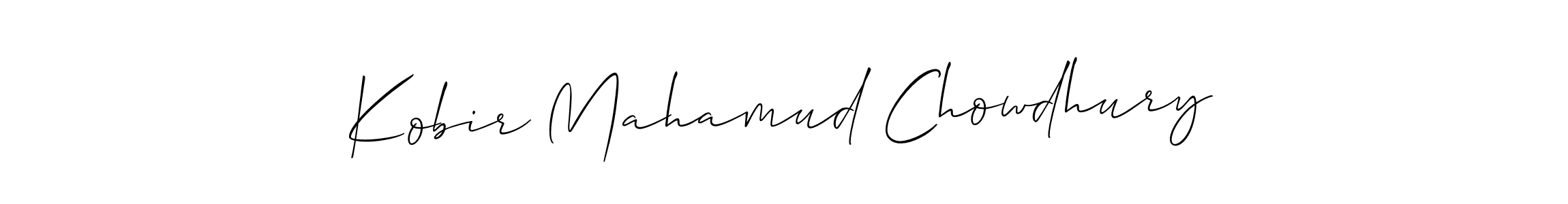 Use a signature maker to create a handwritten signature online. With this signature software, you can design (Allison_Script) your own signature for name Kobir Mahamud Chowdhury. Kobir Mahamud Chowdhury signature style 2 images and pictures png