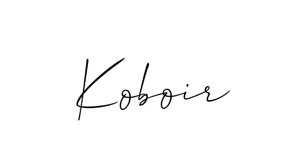 It looks lik you need a new signature style for name Koboir. Design unique handwritten (Allison_Script) signature with our free signature maker in just a few clicks. Koboir signature style 2 images and pictures png