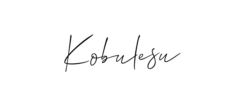 How to make Kobulesu signature? Allison_Script is a professional autograph style. Create handwritten signature for Kobulesu name. Kobulesu signature style 2 images and pictures png