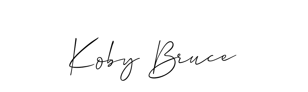 How to make Koby Bruce signature? Allison_Script is a professional autograph style. Create handwritten signature for Koby Bruce name. Koby Bruce signature style 2 images and pictures png