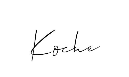 Design your own signature with our free online signature maker. With this signature software, you can create a handwritten (Allison_Script) signature for name Koche. Koche signature style 2 images and pictures png