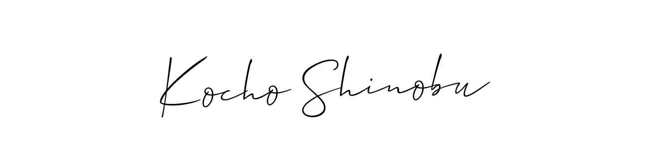 Also we have Kocho Shinobu name is the best signature style. Create professional handwritten signature collection using Allison_Script autograph style. Kocho Shinobu signature style 2 images and pictures png