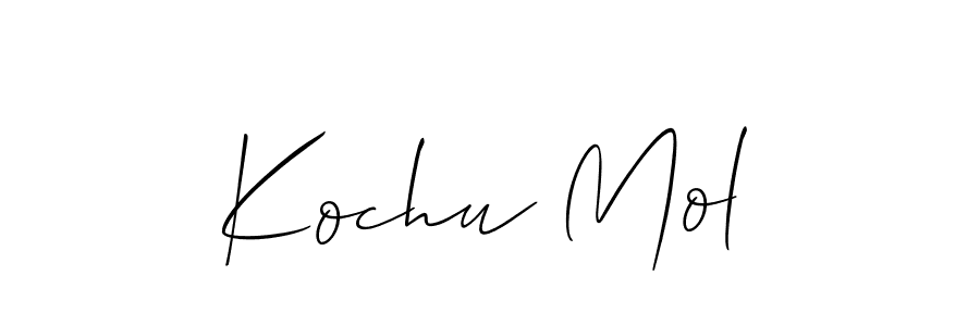 How to make Kochu Mol name signature. Use Allison_Script style for creating short signs online. This is the latest handwritten sign. Kochu Mol signature style 2 images and pictures png