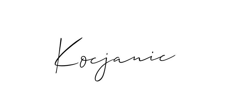 Also we have Kocjanic name is the best signature style. Create professional handwritten signature collection using Allison_Script autograph style. Kocjanic signature style 2 images and pictures png