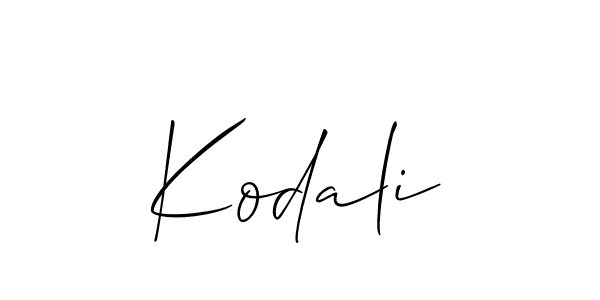 How to make Kodali signature? Allison_Script is a professional autograph style. Create handwritten signature for Kodali name. Kodali signature style 2 images and pictures png