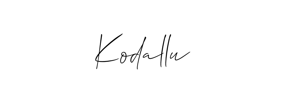 Also we have Kodallu❤ name is the best signature style. Create professional handwritten signature collection using Allison_Script autograph style. Kodallu❤ signature style 2 images and pictures png