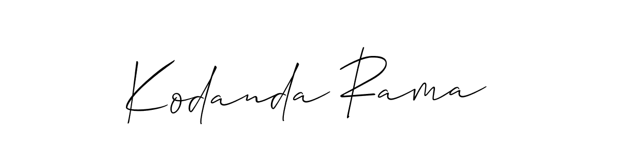 You should practise on your own different ways (Allison_Script) to write your name (Kodanda Rama) in signature. don't let someone else do it for you. Kodanda Rama signature style 2 images and pictures png