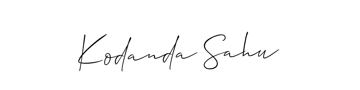 Also we have Kodanda Sahu name is the best signature style. Create professional handwritten signature collection using Allison_Script autograph style. Kodanda Sahu signature style 2 images and pictures png