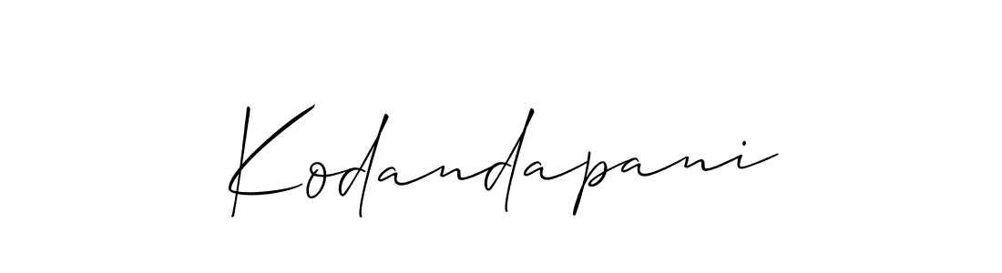 How to make Kodandapani name signature. Use Allison_Script style for creating short signs online. This is the latest handwritten sign. Kodandapani signature style 2 images and pictures png