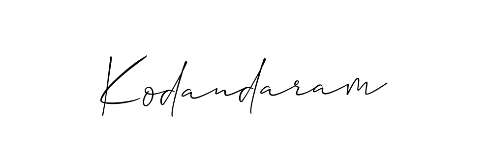 How to make Kodandaram signature? Allison_Script is a professional autograph style. Create handwritten signature for Kodandaram name. Kodandaram signature style 2 images and pictures png