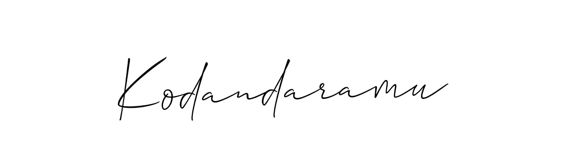 How to make Kodandaramu signature? Allison_Script is a professional autograph style. Create handwritten signature for Kodandaramu name. Kodandaramu signature style 2 images and pictures png
