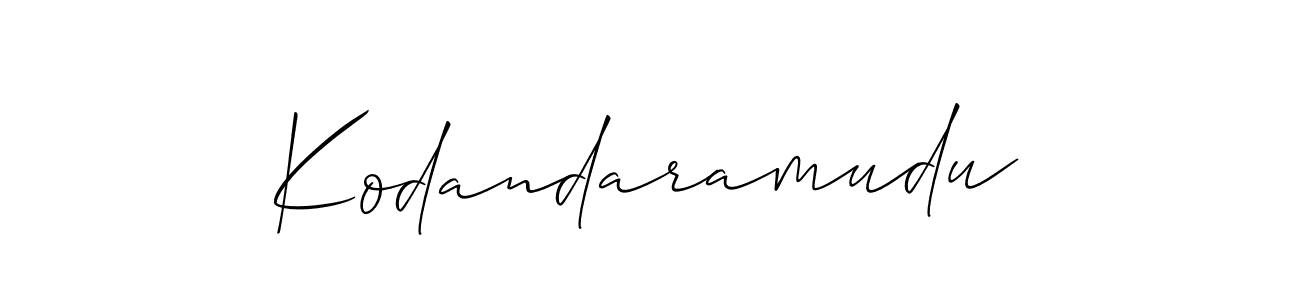 How to Draw Kodandaramudu signature style? Allison_Script is a latest design signature styles for name Kodandaramudu. Kodandaramudu signature style 2 images and pictures png