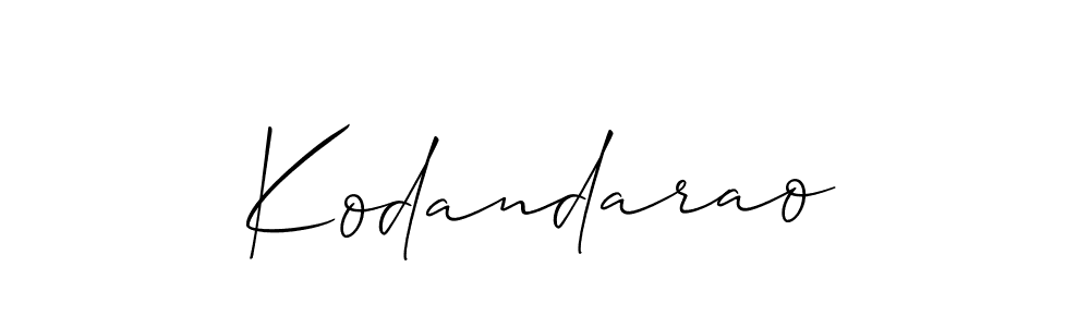 Use a signature maker to create a handwritten signature online. With this signature software, you can design (Allison_Script) your own signature for name Kodandarao. Kodandarao signature style 2 images and pictures png