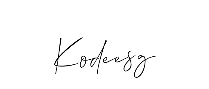 Kodeesg stylish signature style. Best Handwritten Sign (Allison_Script) for my name. Handwritten Signature Collection Ideas for my name Kodeesg. Kodeesg signature style 2 images and pictures png