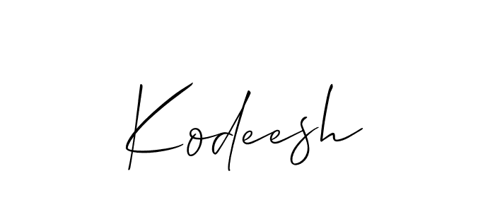 Once you've used our free online signature maker to create your best signature Allison_Script style, it's time to enjoy all of the benefits that Kodeesh name signing documents. Kodeesh signature style 2 images and pictures png