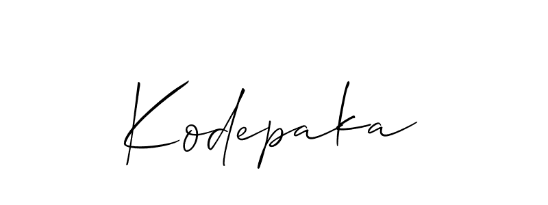 Once you've used our free online signature maker to create your best signature Allison_Script style, it's time to enjoy all of the benefits that Kodepaka name signing documents. Kodepaka signature style 2 images and pictures png
