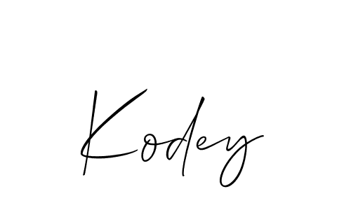 The best way (Allison_Script) to make a short signature is to pick only two or three words in your name. The name Kodey include a total of six letters. For converting this name. Kodey signature style 2 images and pictures png