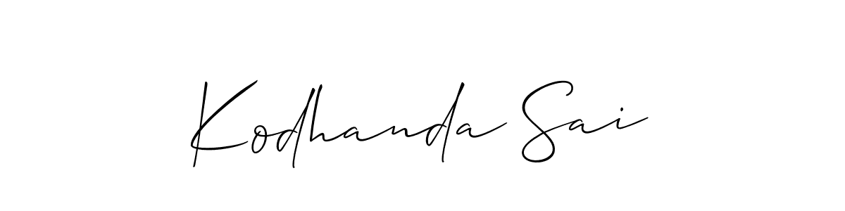 How to Draw Kodhanda Sai signature style? Allison_Script is a latest design signature styles for name Kodhanda Sai. Kodhanda Sai signature style 2 images and pictures png