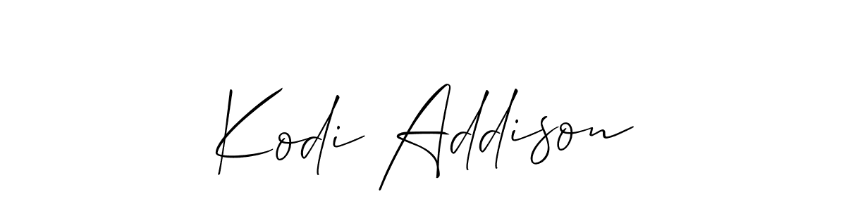 You should practise on your own different ways (Allison_Script) to write your name (Kodi Addison) in signature. don't let someone else do it for you. Kodi Addison signature style 2 images and pictures png