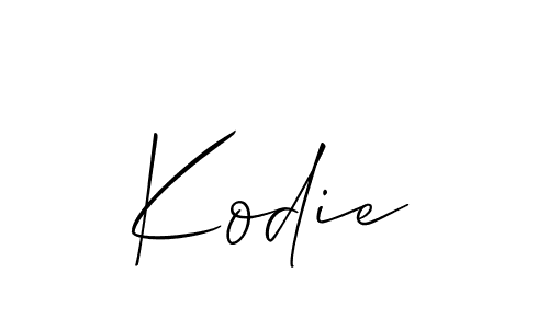 You should practise on your own different ways (Allison_Script) to write your name (Kodie) in signature. don't let someone else do it for you. Kodie signature style 2 images and pictures png