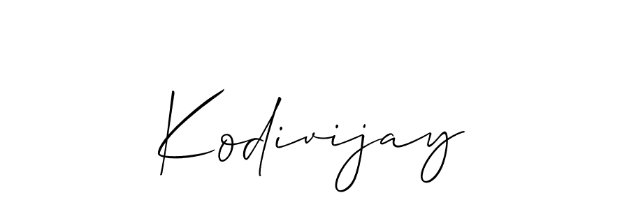 Design your own signature with our free online signature maker. With this signature software, you can create a handwritten (Allison_Script) signature for name Kodivijay. Kodivijay signature style 2 images and pictures png