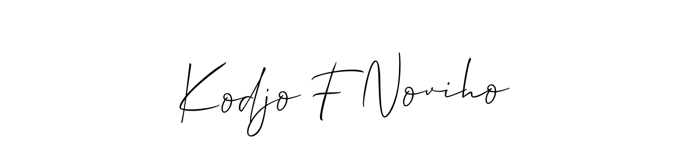 How to make Kodjo F Noviho signature? Allison_Script is a professional autograph style. Create handwritten signature for Kodjo F Noviho name. Kodjo F Noviho signature style 2 images and pictures png