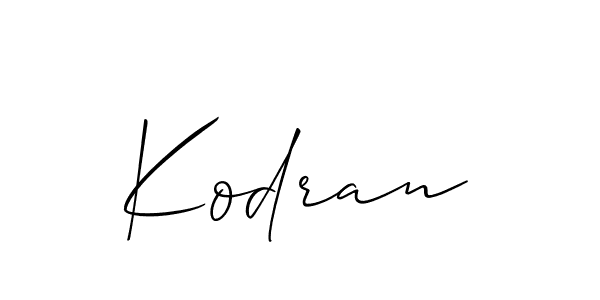 Kodran stylish signature style. Best Handwritten Sign (Allison_Script) for my name. Handwritten Signature Collection Ideas for my name Kodran. Kodran signature style 2 images and pictures png