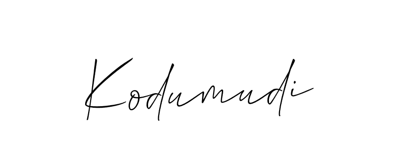 It looks lik you need a new signature style for name Kodumudi. Design unique handwritten (Allison_Script) signature with our free signature maker in just a few clicks. Kodumudi signature style 2 images and pictures png