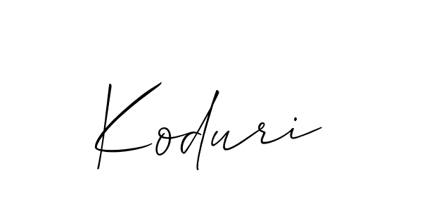 Make a beautiful signature design for name Koduri. Use this online signature maker to create a handwritten signature for free. Koduri signature style 2 images and pictures png