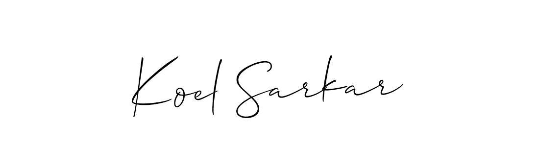 You should practise on your own different ways (Allison_Script) to write your name (Koel Sarkar) in signature. don't let someone else do it for you. Koel Sarkar signature style 2 images and pictures png