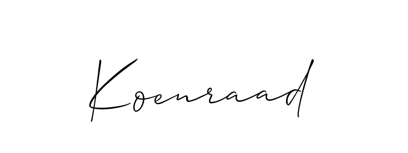 Make a beautiful signature design for name Koenraad. With this signature (Allison_Script) style, you can create a handwritten signature for free. Koenraad signature style 2 images and pictures png