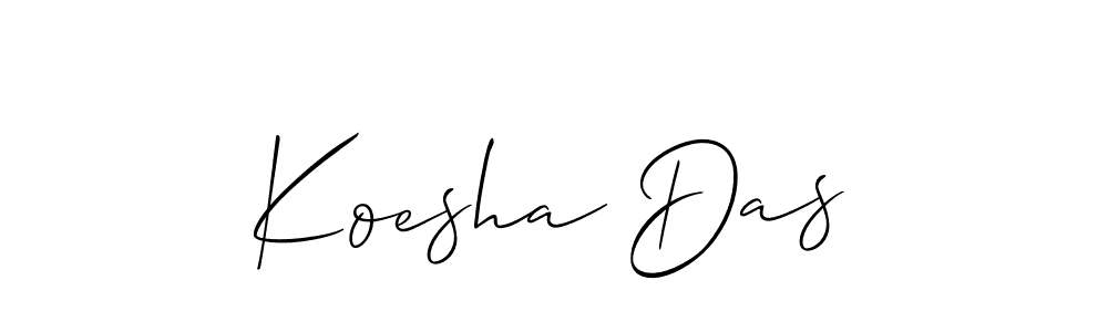 Koesha Das stylish signature style. Best Handwritten Sign (Allison_Script) for my name. Handwritten Signature Collection Ideas for my name Koesha Das. Koesha Das signature style 2 images and pictures png