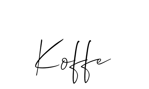 How to make Koffe name signature. Use Allison_Script style for creating short signs online. This is the latest handwritten sign. Koffe signature style 2 images and pictures png