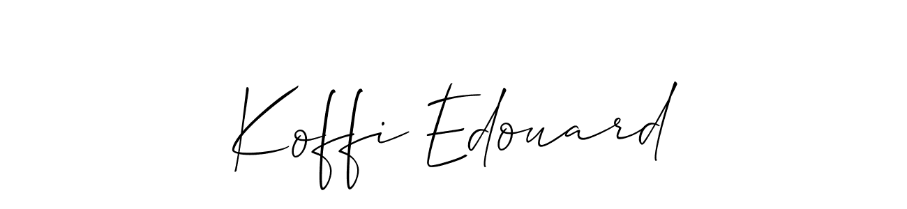 Allison_Script is a professional signature style that is perfect for those who want to add a touch of class to their signature. It is also a great choice for those who want to make their signature more unique. Get Koffi Edouard name to fancy signature for free. Koffi Edouard signature style 2 images and pictures png
