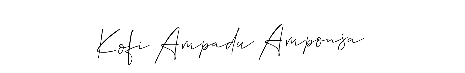 Make a beautiful signature design for name Kofi Ampadu Amponsa. With this signature (Allison_Script) style, you can create a handwritten signature for free. Kofi Ampadu Amponsa signature style 2 images and pictures png