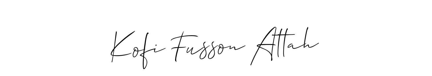 Kofi Fusson Attah stylish signature style. Best Handwritten Sign (Allison_Script) for my name. Handwritten Signature Collection Ideas for my name Kofi Fusson Attah. Kofi Fusson Attah signature style 2 images and pictures png