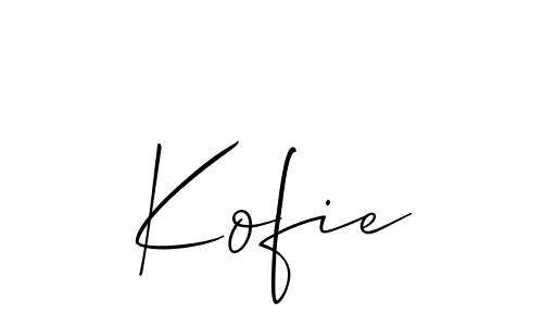 You should practise on your own different ways (Allison_Script) to write your name (Kofie) in signature. don't let someone else do it for you. Kofie signature style 2 images and pictures png
