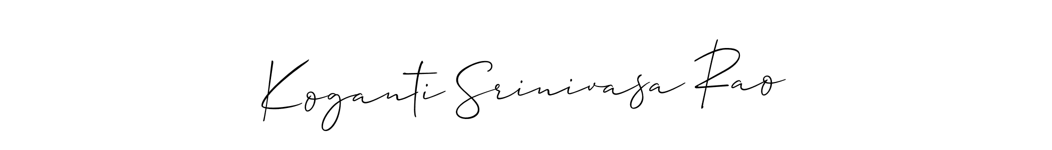This is the best signature style for the Koganti Srinivasa Rao name. Also you like these signature font (Allison_Script). Mix name signature. Koganti Srinivasa Rao signature style 2 images and pictures png