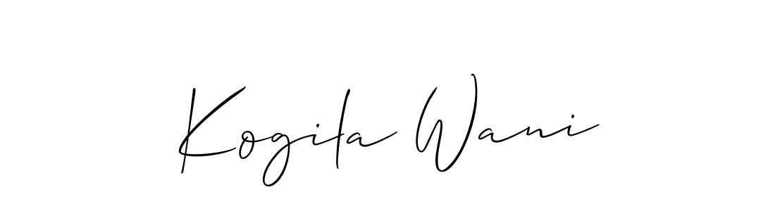 How to make Kogila Wani signature? Allison_Script is a professional autograph style. Create handwritten signature for Kogila Wani name. Kogila Wani signature style 2 images and pictures png