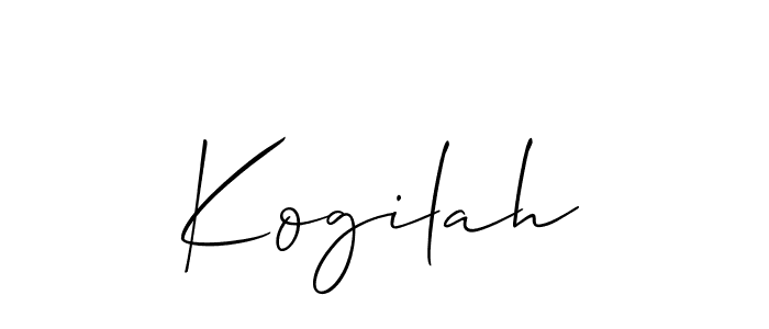 Design your own signature with our free online signature maker. With this signature software, you can create a handwritten (Allison_Script) signature for name Kogilah. Kogilah signature style 2 images and pictures png