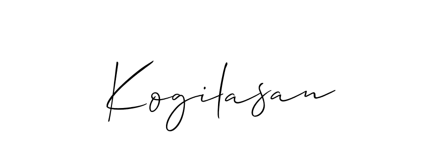 How to make Kogilasan signature? Allison_Script is a professional autograph style. Create handwritten signature for Kogilasan name. Kogilasan signature style 2 images and pictures png