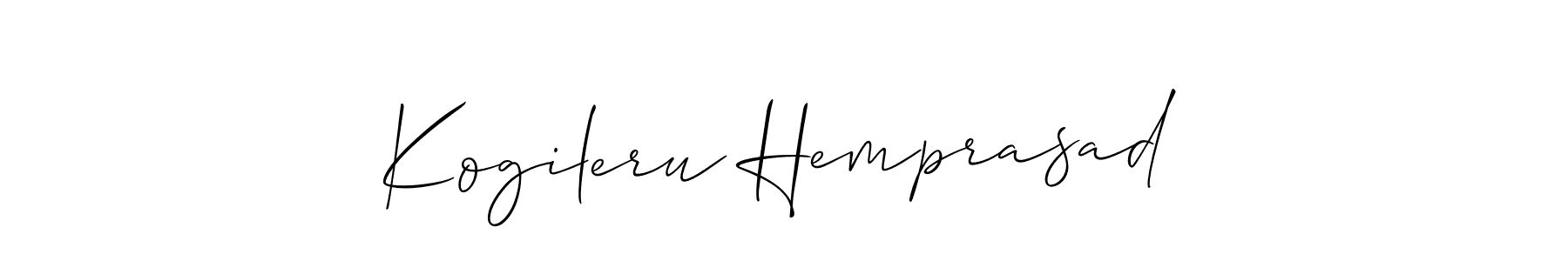 You can use this online signature creator to create a handwritten signature for the name Kogileru Hemprasad. This is the best online autograph maker. Kogileru Hemprasad signature style 2 images and pictures png