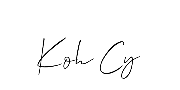 You should practise on your own different ways (Allison_Script) to write your name (Koh Cy) in signature. don't let someone else do it for you. Koh Cy signature style 2 images and pictures png