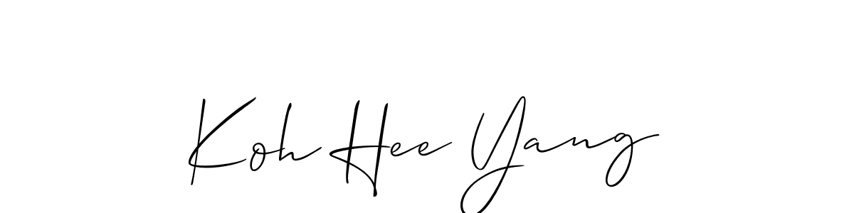 How to make Koh Hee Yang signature? Allison_Script is a professional autograph style. Create handwritten signature for Koh Hee Yang name. Koh Hee Yang signature style 2 images and pictures png