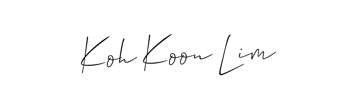 This is the best signature style for the Koh Koon Lim name. Also you like these signature font (Allison_Script). Mix name signature. Koh Koon Lim signature style 2 images and pictures png