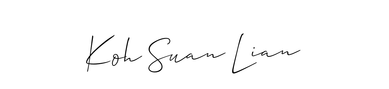 See photos of Koh Suan Lian official signature by Spectra . Check more albums & portfolios. Read reviews & check more about Allison_Script font. Koh Suan Lian signature style 2 images and pictures png