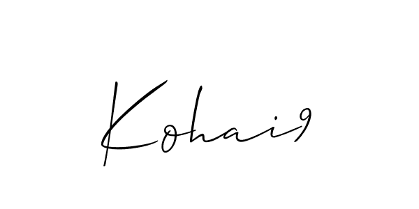 You should practise on your own different ways (Allison_Script) to write your name (Kohai9) in signature. don't let someone else do it for you. Kohai9 signature style 2 images and pictures png