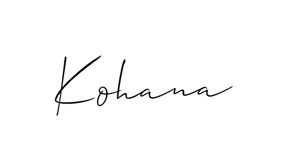 Similarly Allison_Script is the best handwritten signature design. Signature creator online .You can use it as an online autograph creator for name Kohana. Kohana signature style 2 images and pictures png